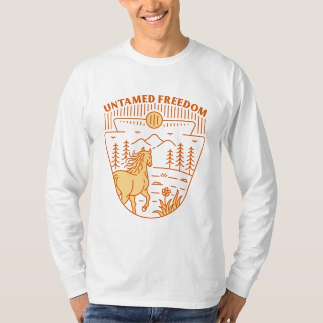 Camiseta Caballo de libertad indómito (Anverso)