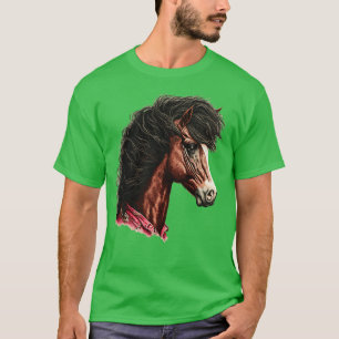 Camiseta Caballo de los 80 con mullet