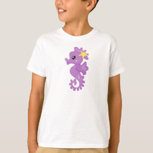Camiseta Caballo de mar, caballito de mar morado, pez estel