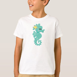 Camiseta Caballo de mar, caballito de mar verde, pez estrel