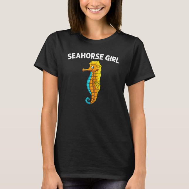 Camiseta Caballo De Mar De Guay Para Chicas Niños Pescados  (Anverso)