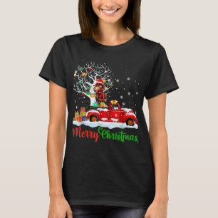Camiseta Caballo De Mar En Navidades De Camiones Rojos Paja