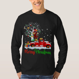 Camiseta Caballo De Mar En Navidades De Camiones Rojos Paja