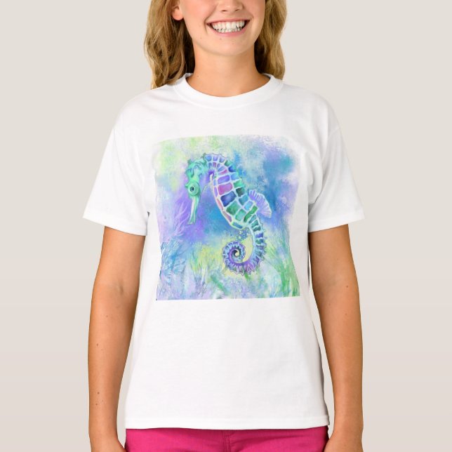 Camiseta Caballo de mar - Maravillosa vida submarina - Dibu (Anverso)