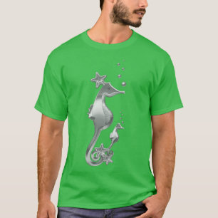 Camiseta Caballo de mar plateado