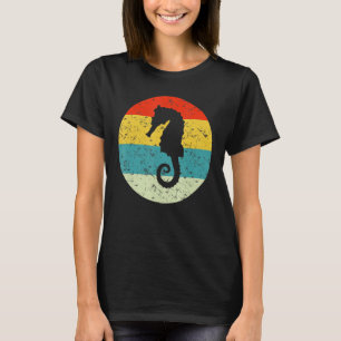 Camiseta Caballo de mar Vintage Underwater Animals Retro Se
