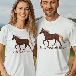 Camiseta Caballo de Montaña Rocosa de Chocolate