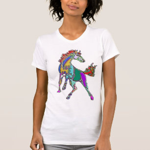 CAMISETA CABALLO DE NEÓN