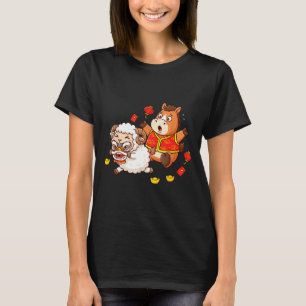 Camiseta Caballo de oveja chino Divertidos niños hombres mu