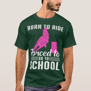 Camiseta Caballo De Paseo Nacido Obligado A Ir A La Escuela