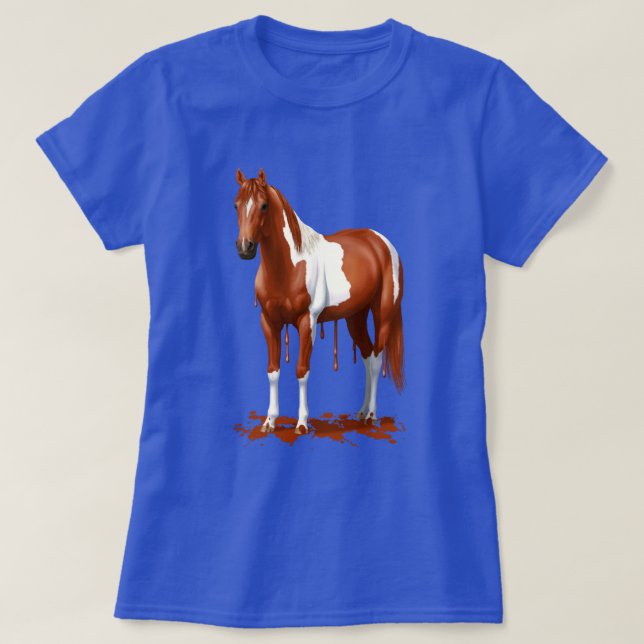 Camiseta Caballo de pintura húmeda de estaño (Diseño del anverso)