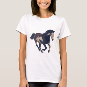 Camiseta Caballo de pintura Pinto americano de Galloping Wi
