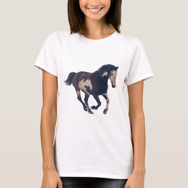 Camiseta Caballo de pintura Pinto americano de Galloping Wi (Anverso)