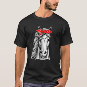 Camiseta Caballo De Polka De Bandana Rojo Hágales Saber Que