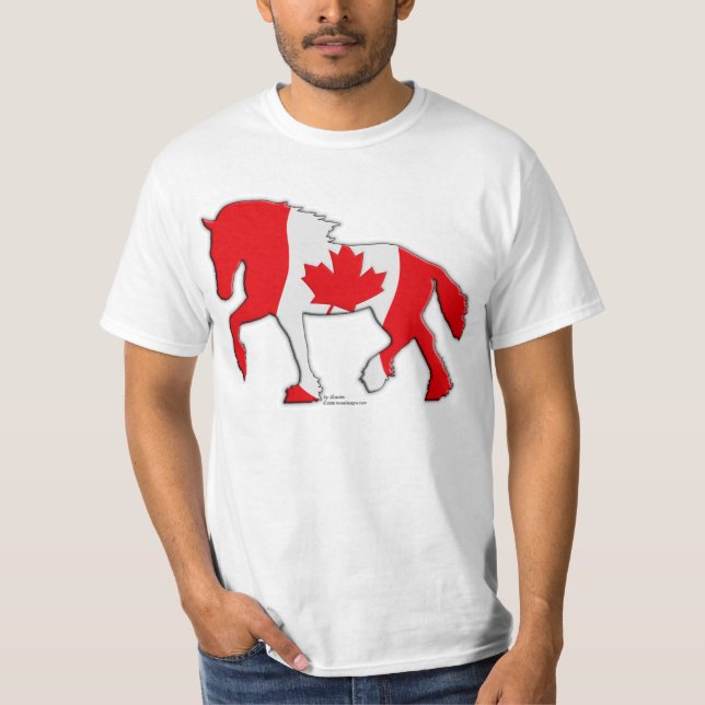 Camiseta Caballo de proyecto canadiense de la bandera (Anverso)