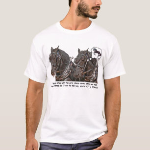 Camiseta Caballo de proyecto frisio del imitador de