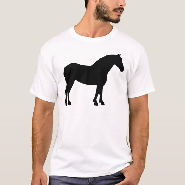 Camiseta Caballo de proyecto (negro) (Anverso)