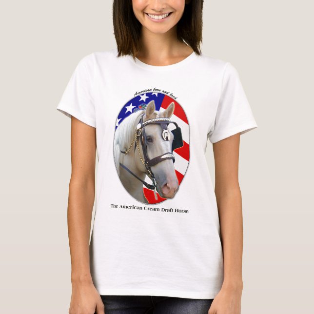 Camiseta Caballo de proyecto poner crema americano (Anverso)