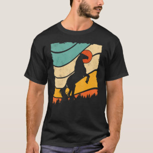 Camiseta Caballo de puesta de sol retro vintage animal salv