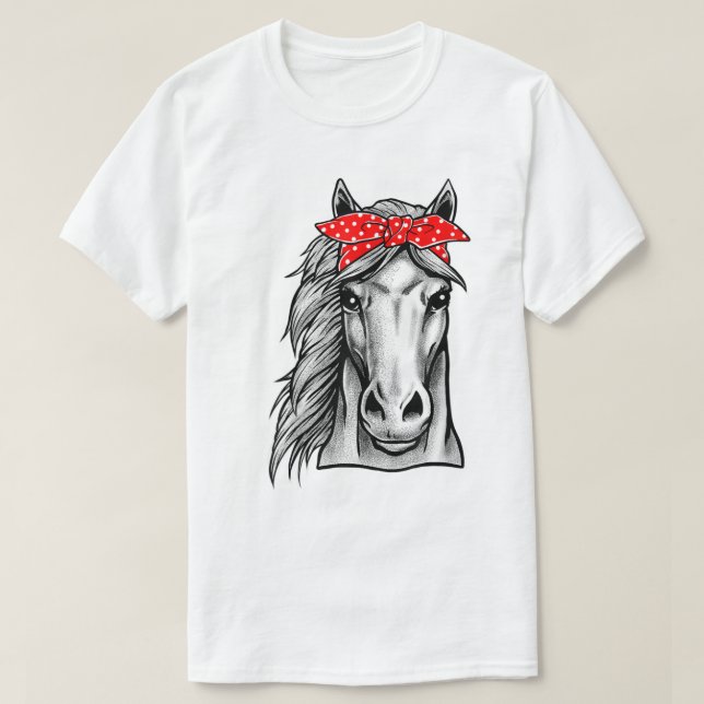 Camiseta Caballo de Punto de Polka Bandana Rojo - Hágales C (Diseño del anverso)