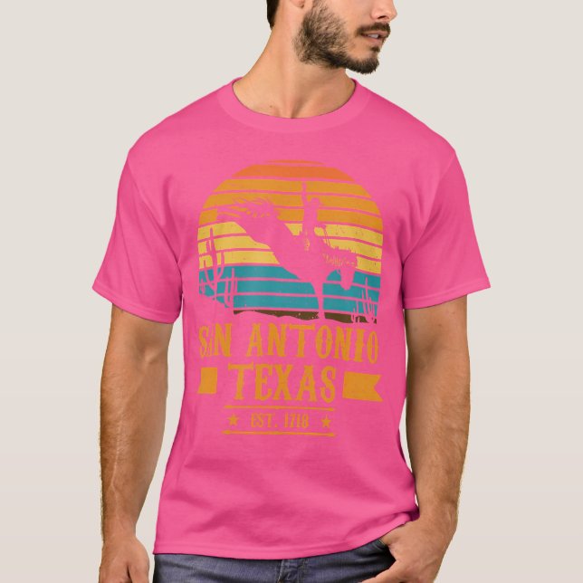 Camiseta Caballo de Rodeo de San Antonio Texas (Anverso)