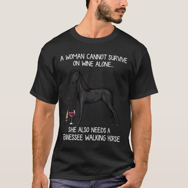 Camiseta Caballo De Senderismo Y Caballo De Vino De Tenness (Anverso)