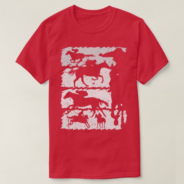 Camiseta Caballo de silueta ecuestre (Diseño del anverso)