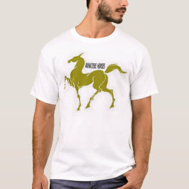 Camiseta Caballo de teke de Akhal ecuestre de arte dorado