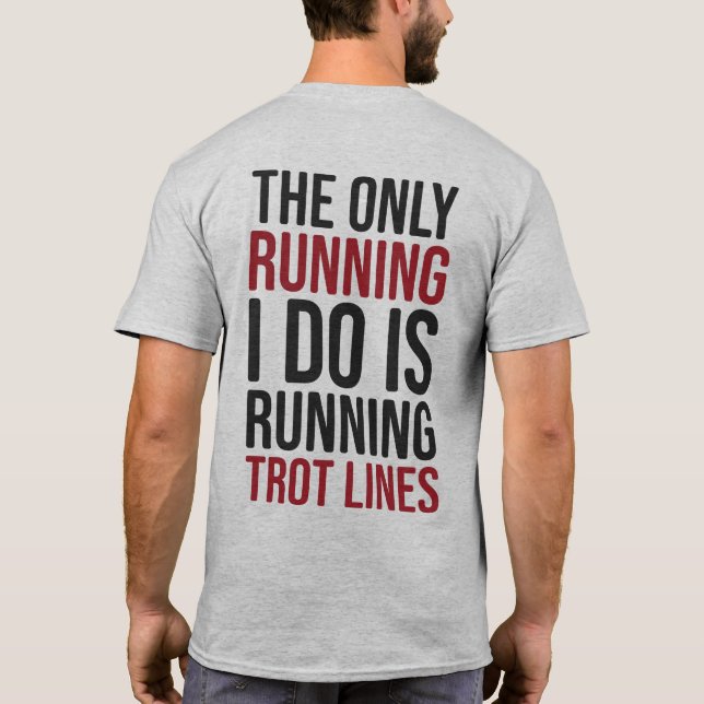 Camiseta Caballo de Trota de Pesca de Caballo (Reverso)