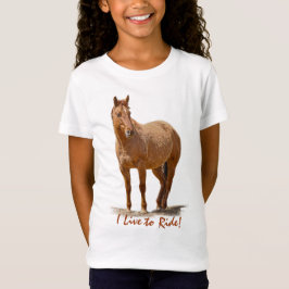 Camiseta Caballo de un dún rojo, animal equino de amante de