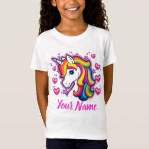 Camiseta Caballo de unicornio arcoiris con corazón de estre