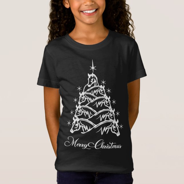 Camiseta Caballo de viajero de árbol de Navidad ecuestre Co (Anverso)