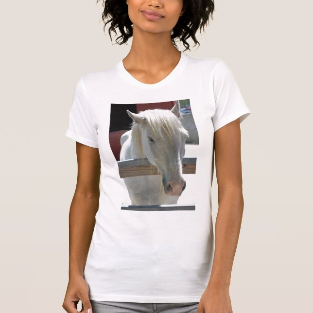 Camiseta Caballo de Zoológico Blanco (Anverso)