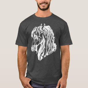 Camiseta Caballo del diablo enojado en blanco