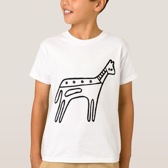 Camiseta Caballo, dibujo australiano (aborigen) (Anverso)