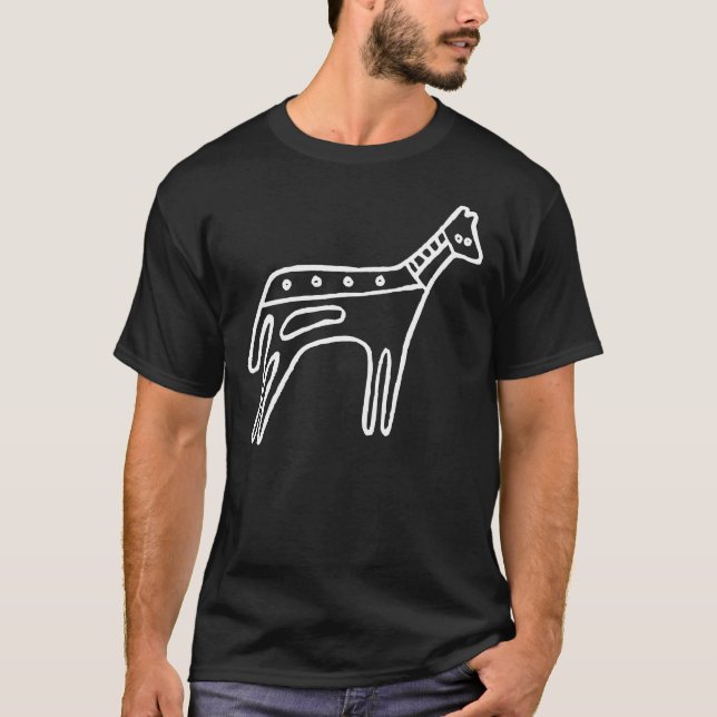 Camiseta Caballo, dibujo australiano (aborigen) (Anverso)