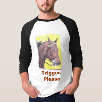 Camiseta Caballo, disparador, por favor