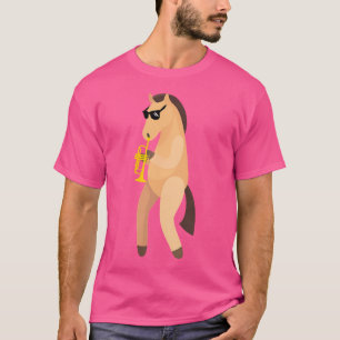 Camiseta Caballo divertido con gafas de sol jugando a la Tr