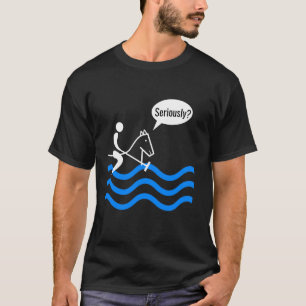 Camiseta Caballo divertido de waterpolo que juega al waterp