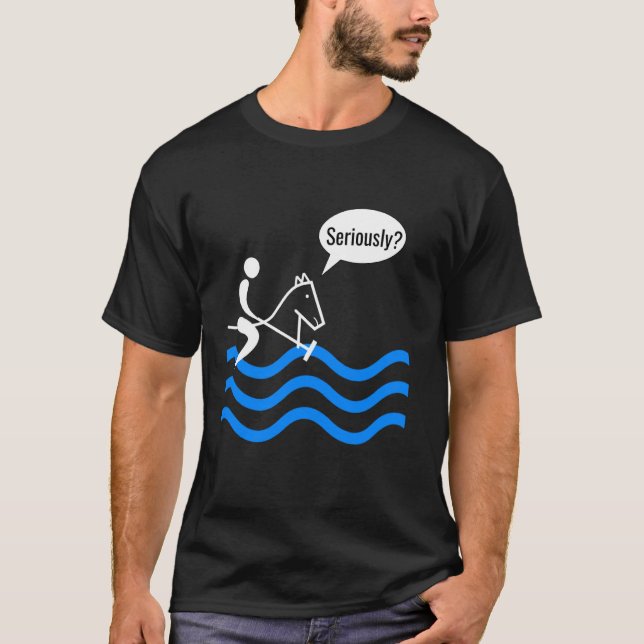 Camiseta Caballo divertido de waterpolo que juega al waterp (Anverso)