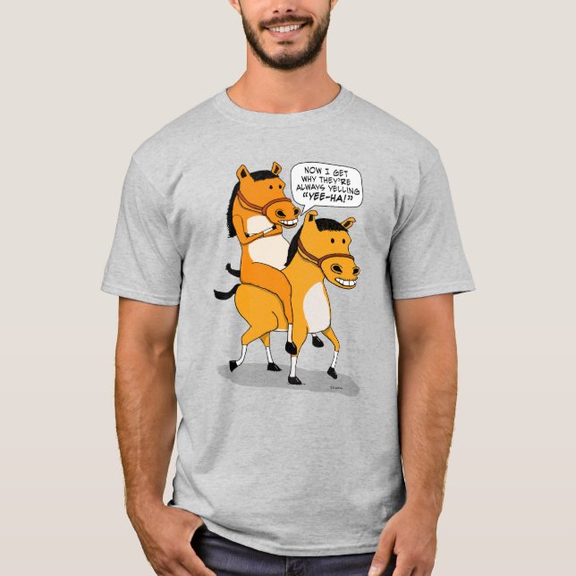 Camiseta Caballo divertido del montar a caballo (Anverso)