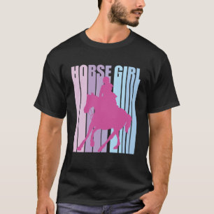 Camiseta Caballo divertido montado a caballo con una siluet