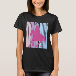 Camiseta Caballo divertido montado a caballo con una siluet