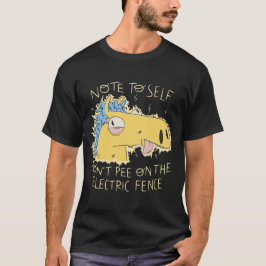 Camiseta Caballo divertido no se mete en la cerca eléctrica