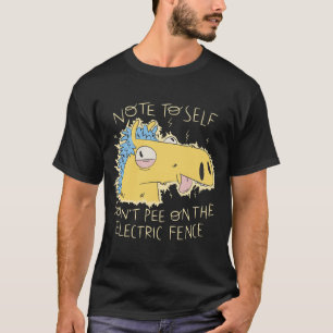 Camiseta Caballo divertido no se mete en la cerca eléctrica