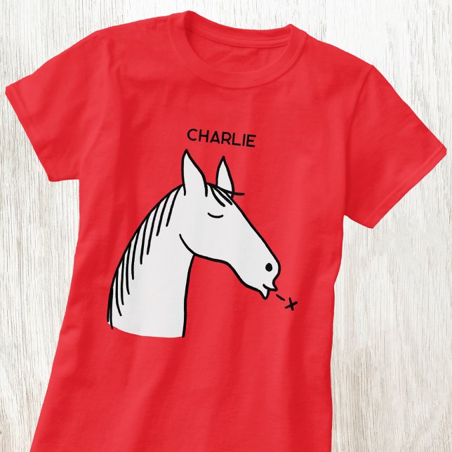 Camiseta Caballo Divertido Personalizado (Subido por el creador)