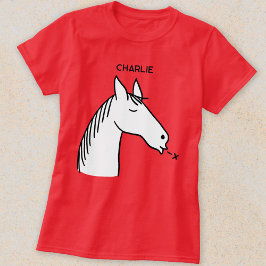 Camiseta Caballo divertido personalizado