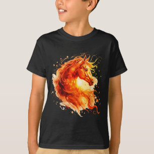 Camiseta Caballo dorado de fuego del año nuevo chino 202