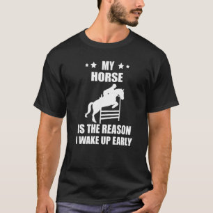 Camiseta Caballo ecuestre La razón Salto de obstáculos a ca