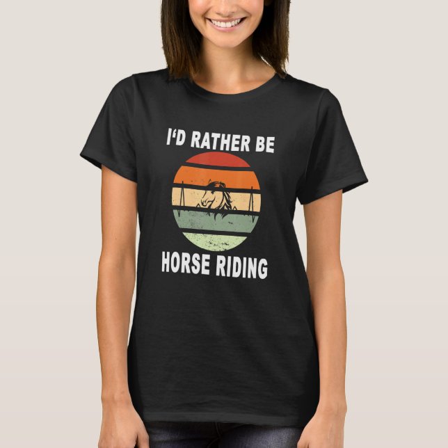 Camiseta Caballo Ecuestre Rider Caballo Retro Estilo Sol 1 (Anverso)